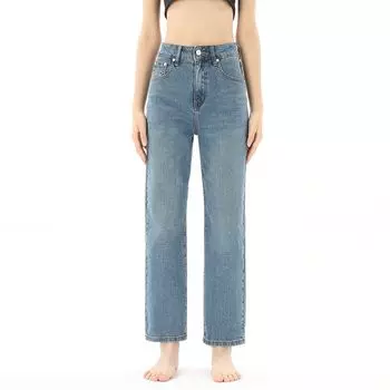 GPod Drape Fashion High Waist Pencil Pants Loose Pants Glad Blue XS