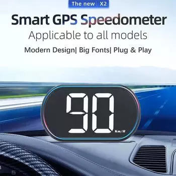 GPS Автомобильный цифровой спидометр HUD Head Up Display Eletronicos Speed Alarm Gadgets Inteligentes Для всех автомобилей MPH KMH
