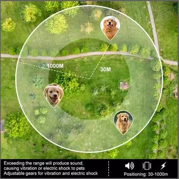 GPS беспроводной забор для собак электрический регулируемый жилет для собак забор с 3 режимами обучения перезаряжаемый питомец чёрный
