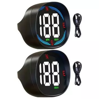GPS Digital Speed Meter Head Up Display Vehicle Speed Compass USB Plug & Play Overspeed Alarm Meter Speed Gauge For All Vehicle