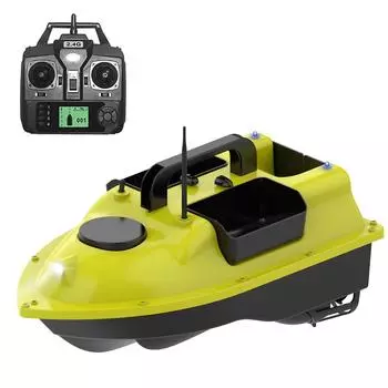 GPS Fishing Bait Boat with 3 Bait Containers Automatic Bait Boat with 400-500M Remote Range 5200mAh Fishing Feeder Fish Finder