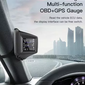 GPS OBD Двойная система Проекционный дисплей Установка отделки передней стойки RPM Турбо Давление масла Температура воды GPS Спидометр для моделей автомобилей OBDII Australia