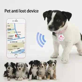 GPS-трекер для домашних собак, сигнализация против потери, беспроводной локатор, следящий за домашними животными, собаками, кошками, детьми, автомобильный кошелек, ошейник, аксессуары, GPS-трекер чёрный