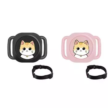 GPS-трекер для защиты от потери домашних животных, Bluetooth-совместимый водонепроницаемый интеллектуальный локатор (черный)