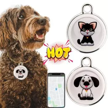 GPS-трекер для защиты от потери домашних животных, совместимый с Bluetooth, умный носимый водонепроницаемый локатор, отслеживающий в режиме реального времени ошейник для собак и кошек, устройство для поиска