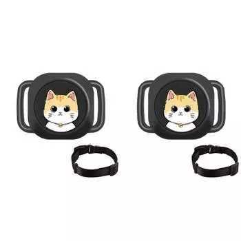 GPS-трекер для защиты от потери домашних животных, Bluetooth-совместимый водонепроницаемый интеллектуальный локатор (черный)