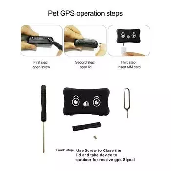 GPS-трекер портативный локатор в реальном времени с защитой от потери позиционирования GPS-локатор для товаров для домашних животных, транспортных средств чёрный