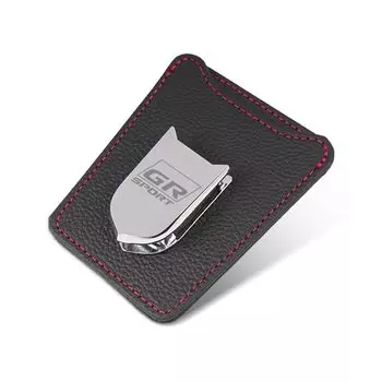 GR Sports Эксклюзивный держатель для автомобильных очков GR SPORTS Индивидуальный держатель для солнцезащитных очков Держатель для автомобильных билетов Кожаный зажим для солнцезащитных очков Автомобильный держатель для очков чёрный