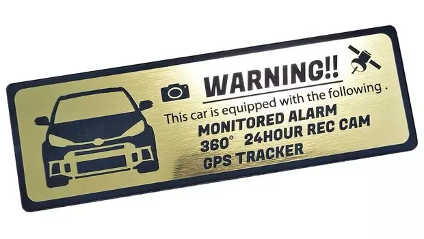 GR Yaris Late Toyota Security Sticker Car Security Luxury Car VIP 24-часовой мониторинг GPS-трекер Anti-Theft (Золото)