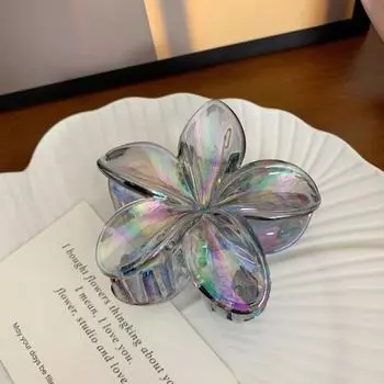 Grab Clip Flower Hair Clip Plastic Large Hair Claw Cute Transparent Hair Clip Travel