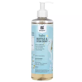 Grab Green, Baby Bottle and Dish Soap, Gentle Bamboo, 16 fl oz (473 ml)