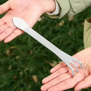 Грабли для бонсай с тремя зубцами Грабли для корней из нержавеющей стали с лопаткой Инструмент для рыхления почвы