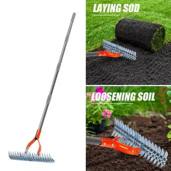 Грабли для соломы Газон Сено Сад Очистка от накипи Сверхмощный скарификатор для соломы