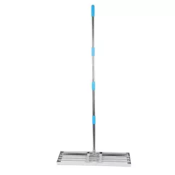 Грабли для выравнивания газона Портативный мощный инструмент для выравнивания газона Регулируемые грабли для газона из нержавеющей стали для