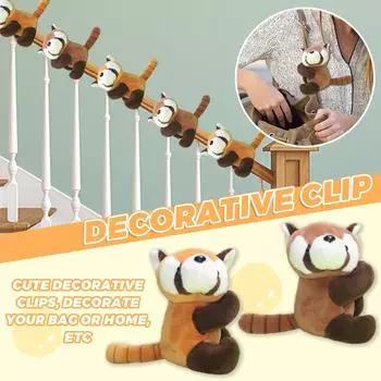Grabs Clip Raccoon Net Red Cute Keychain Doll Doll Schoolbag Backpack Подвеска Туристические достопримечательности Одежда Подвеска One Size
