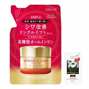 Grace One Wrinkle Care Moisture Repair Gel Cream EX Сменная упаковка Улучшение морщин 90 г с бонусом [Квази-лекарство] Все в одном