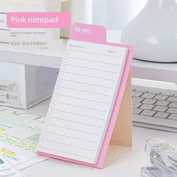 Grade Three Class Two Can Stand Notepad Good-looking for Pupils Can Tear Non-Adhesive Memo Mini Notepad Vertical-Mousse Powder