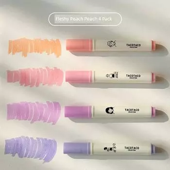 Grade Three Class Two Fluorescent Pen Set Students Use Good-looking Color to Mark Key Strokes Marking Pen to Take Notes Fleshy peach Peach