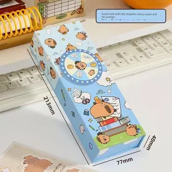 Grade Three Class Two Kappabala Puffer a Good Paper Stationery Box 2025 Good-looking Student Stationery Waterproof Quantity Pencil Case Every exam will be orange