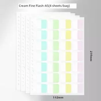 Grade Three Class Two Loose-Leaf Index Stickers Sticky Notes Student Good-looking Sticky Notes Small Strip Label Sticker [4 112 stickers] A5 cream fine flash