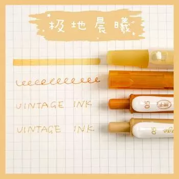 Grade Three Class Two Press Gel Pen Students Take Notes with Exams Color Water Pen Sets Cute Creative Hand Account Pen Polar Dawn