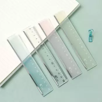 Grade Three Class Two Student Measurement a Scale Drawing South Korea Girl Cute Ruler Plastic Cartoon Plastic Ruler 15cm