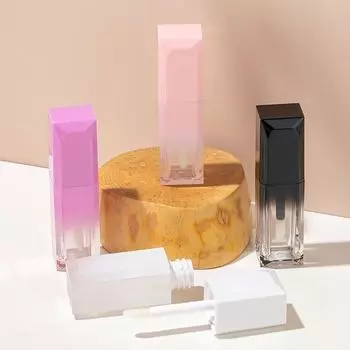 Градиент 6 мл квадратный тюбик блеска для губ - пустой контейнер для упаковки помады 6ml розовый