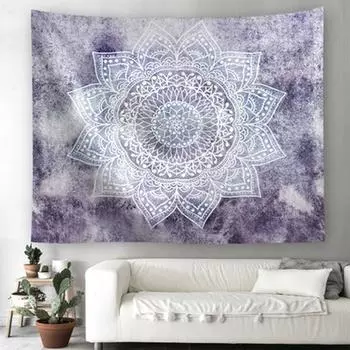 Градиент Мандала цифровая печать настенный полиэстер гобелен украшение для дома, гостиной, пикника на открытом воздухе 1