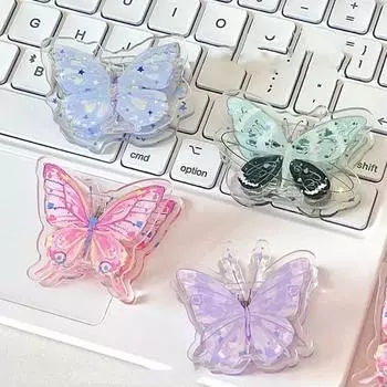 Градиентная бабочка акриловая скрепка Y2k мультфильм мемо клип милый PP клип фото зажим style 1