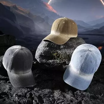 Градиентная джинсовая кепка с мягким верхом и утиным язычком, новый весенне-летний тренд для отдыха и универсальная бейсболка. M56-59cm чёрный