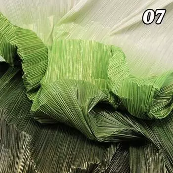 Градиентная органная плиссированная ткань с морщинистой текстурой Ткань для свадебного фона Печать Костюм Материал Декор Дизайнерская ткань 50X145cm