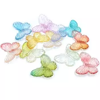 Градиентная подвеска-бабочка DIY Шпилька Ювелирные аксессуары Бусины ручной работы 10 шт. Материал Креативный с отверстием для браслета Ожерелья Изготовление бусин Gradient зелёный