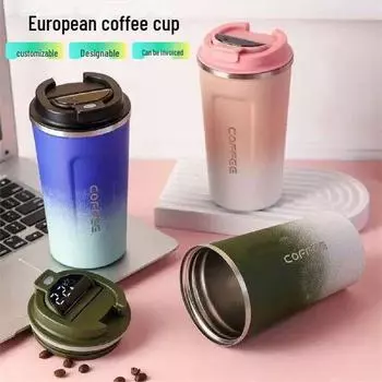 Градиентная термокружка из нержавеющей стали для кофе - портативная автомобильная кружка для мужчин и женщин 380ML regular