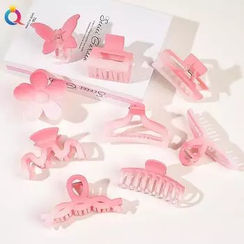 Градиентная заколка для волос Матовый зажим для волос Милый женский зажим для волос в виде акулы Дисковый зажим для волос Аксессуары для волос 1pc