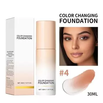 Градиентная жидкая основа Natural Nude Makeup Равномерно осветляет тон кожи Centella Asiatica Foundation Liquid 30 мл One Size белый