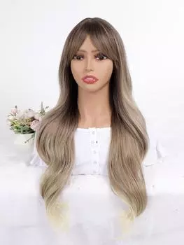 Градиентно окрашенный парик с длинными волнистыми кудрявыми волосами 28inch