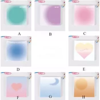 Градиентные липкие заметки Sunset Halo Netflix Клейкие студенческие ценные N липкие заметки A разноцветный