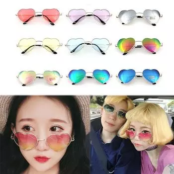 Градиентные оттенки Очки Винтажные солнцезащитные очки Дешевые очки в форме сердца Ретро аксессуары Женская ручная работа bud зеленый