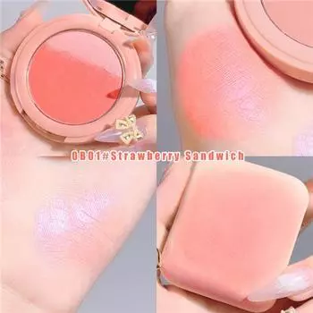 Градиентные румяна Гладкий и легкий для окрашивания Водонепроницаемый и устойчивый к поту Пудровый нежный румянец Натуральный макияж лица