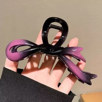 Градиентный бант-коготь, бант-клоун, акула-коготь, стиль волос, усовершенствованная универсальная задняя часть головы, ложка, украшение для волос, головной убор