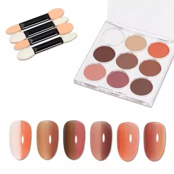 Градиентный цвет ногтей 9 цветов палитра Coikaze градиентная пудра для ногтей пудра для ногтей цветная пудра градиентная пудра нейл-арт ногти своими руками принадлежности для ногтей гель