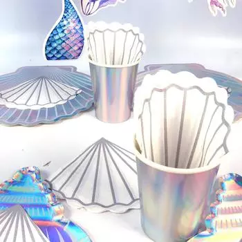 Градиентный цвет русалочья тема Баннер «С днем рождения» Вечеринка с русалочкой Подвесная гирлянда из воздушных шаров Подводная вечеринка с изображением моря