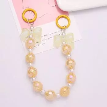 Градиентный кулон-бантик Акриловый шнурок для телефона DIY Цепочка из бусин-взрывов Брелок Аксессуары для сумки 03