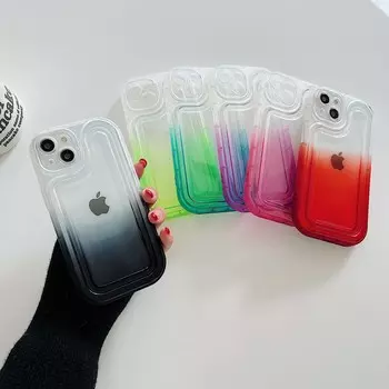 Градиентный противоударный чехол для задней панели Ins Jane Crystal с мультяшным рисунком, чехол для телефона для Iphone 13 14 Pro Max 11 12 Promax Fundas For iphone 14pro