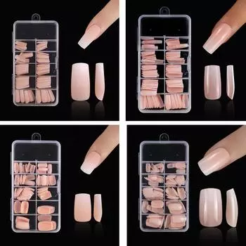 Градиентный розовый пресс на ногтях многоразовые накладные ногти градиентный дизайн для стильного маникюра 4