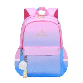 Градиентный розовый рюкзак для девочек и мальчиков, космический рюкзак, детские школьные сумки, студенческие Mochila, 3-6 классы 45cmx33cmx16cm