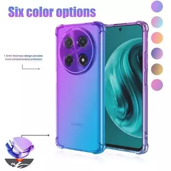 Градиентный силиконовый противоударный чехол TPU для Huawei Nova 12i 12 SE 12S 11 Pro 11i 10 9 SE Защитный чехол Fundas Coque Shell Capa Huawei Nova 10 Pro розовый зеленый