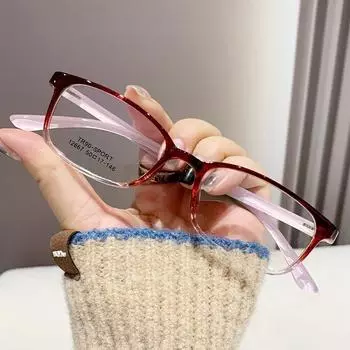 Gradual Change Color Retro Small Frame Myopia Glasses Frame Women S Two-Color Legs Literary And Leisure Optical Frame Ultra-Light Glasses Frame