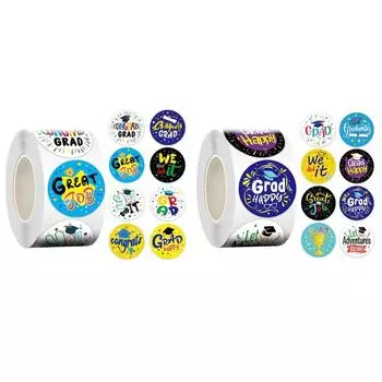 Graduated Sticker 500pcs /roll Gift Box Bag Envelope Sealing Packaging Stickers for Congratulation Party Baking Dropshipping