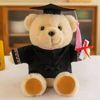 Graduation Season Dr. Bear Plush Doll Plush Toy Graduation Student Gifts Ragdoll Bear 25cm